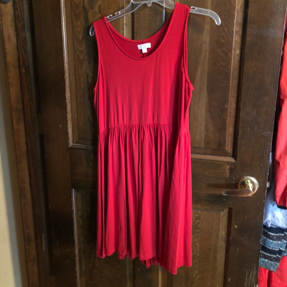 red dress